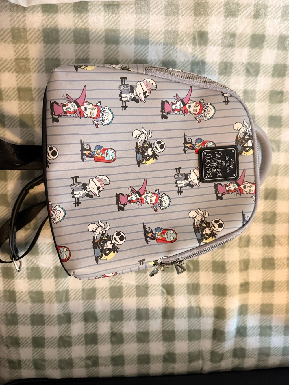 Loungefly Light Gray Mini Backpack nightmare before Christmas